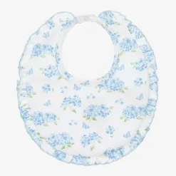 Kissy Kissy Baby Girls Blue Cotton Heavenly Hydrangeas Bib