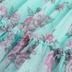 Angels Face Baby Girls Blue Floral Dress Aqua Clearance