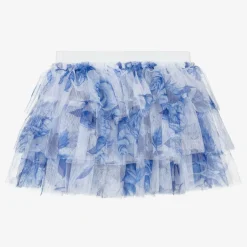 Angels Face Baby Girls Blue Floral Tulle Skirt BlueFlowerSnowdrop Online