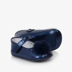 Mayoral Newborn Baby Girls Blue Pom-Pom Pre-Walker Shoes Sale
