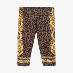 Versace Baby Girls Brown Wild Barocco Leggings Hot