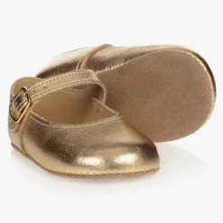 Early Days Baby Girls Gold Leather Pre-Walker Shoes Discount