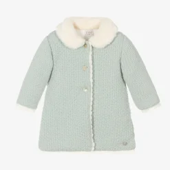 Paz Rodríguez Baby Girls Green Knitted Coat Online