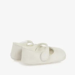 Paz Rodríguez Baby Girls Grey Suede Pre-Walker Shoes