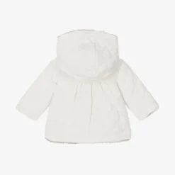 Patachou Baby Girls Ivory & Grey Reversible Coat Outlet