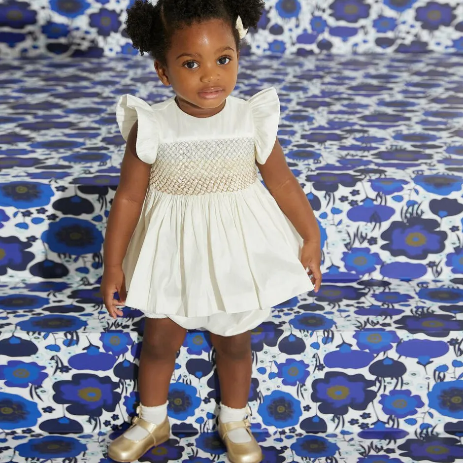 Story Loris Baby Girls Ivory Bow Socks Discount