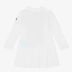 Moncler Enfant Baby Girls Ivory Cotton Piqué Dress Online
