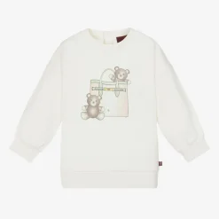 AIGNER Baby Girls Ivory Cotton Sweatshirt Clearance