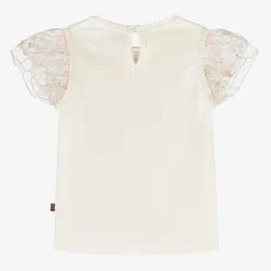 AIGNER Baby Girls Ivory Cotton T-Shirt Online