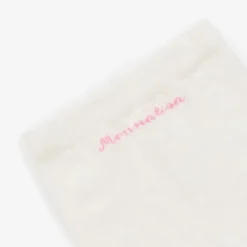 Monnalisa Baby Girls Ivory Cotton Teddy Tights Discount