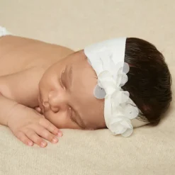 Story Loris Baby Girls Ivory Headband & Booties Gift Set Best