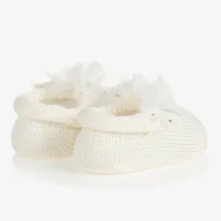 Story Loris Baby Girls Ivory Headband & Booties Gift Set Best