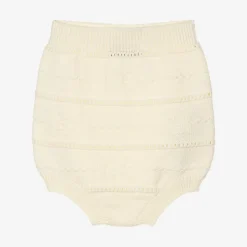 Gucci Baby Girls Ivory Knitted GG Shorts