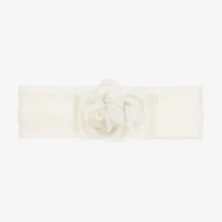 Mayoral Newborn Baby Girls Ivory Knitted Flower Headband Best