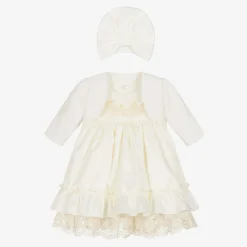 Andreeatex Baby Girls Ivory Lace Dress Set New
