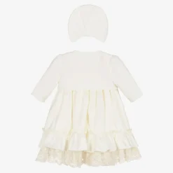 Andreeatex Baby Girls Ivory Lace Dress Set New
