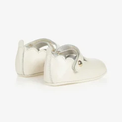 Beatrice amp; George Baby Girls Ivory Leather Pre-Walker Shoes Online
