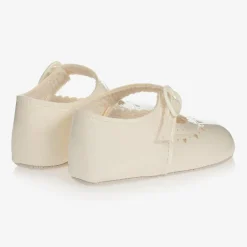 Early Days Baby Girls Ivory Patent Pre-Walker Shoes New