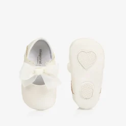 Mayoral Newborn Baby Girls Ivory Pre-Walker Shoes Clearance