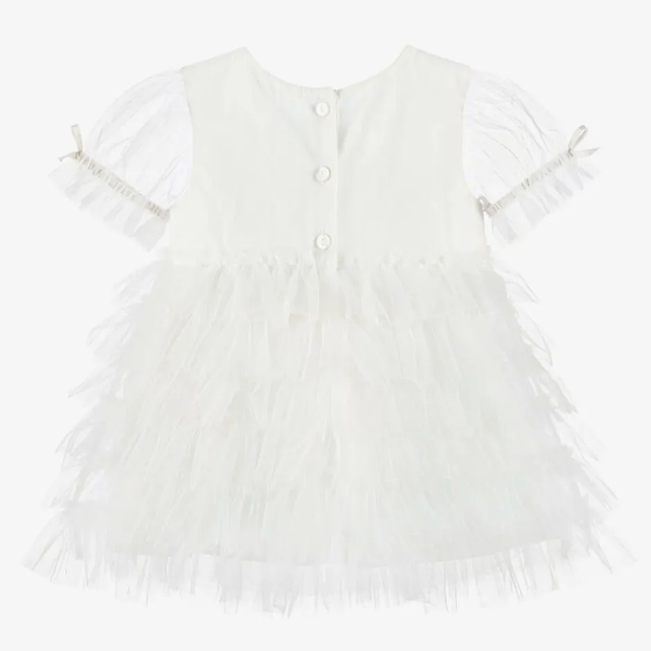 Tutu du Monde Baby Girls Ivory Tulle & Beads Dress Online