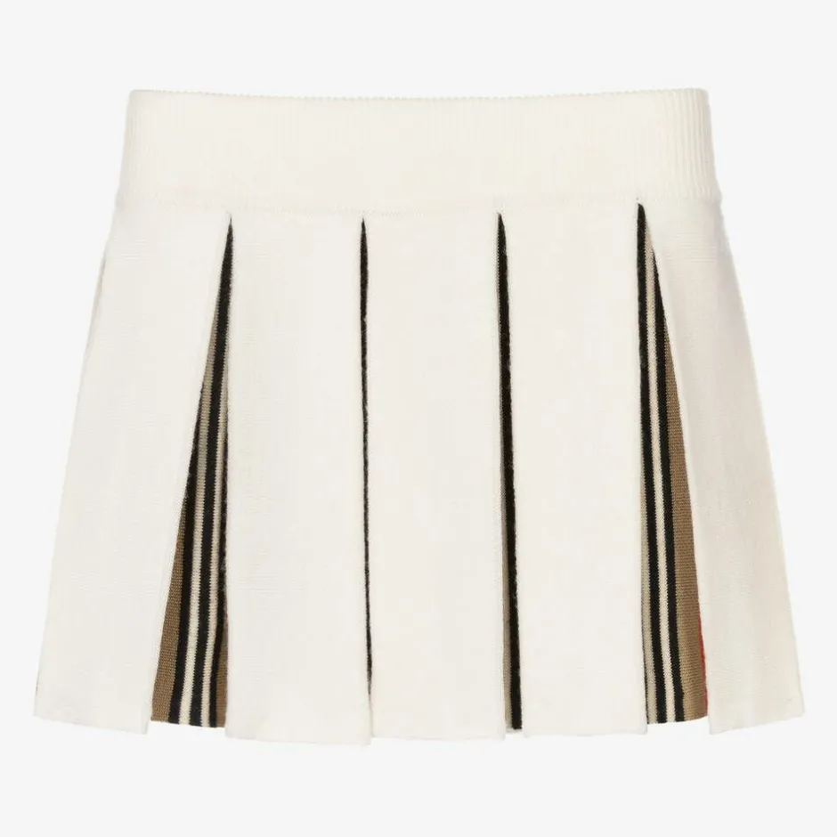 Burberry Baby Girls Ivory Wool Knit Skirt Hot