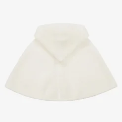 Paz Rodríguez Baby Girls Ivory Wool Knit Cape Hot