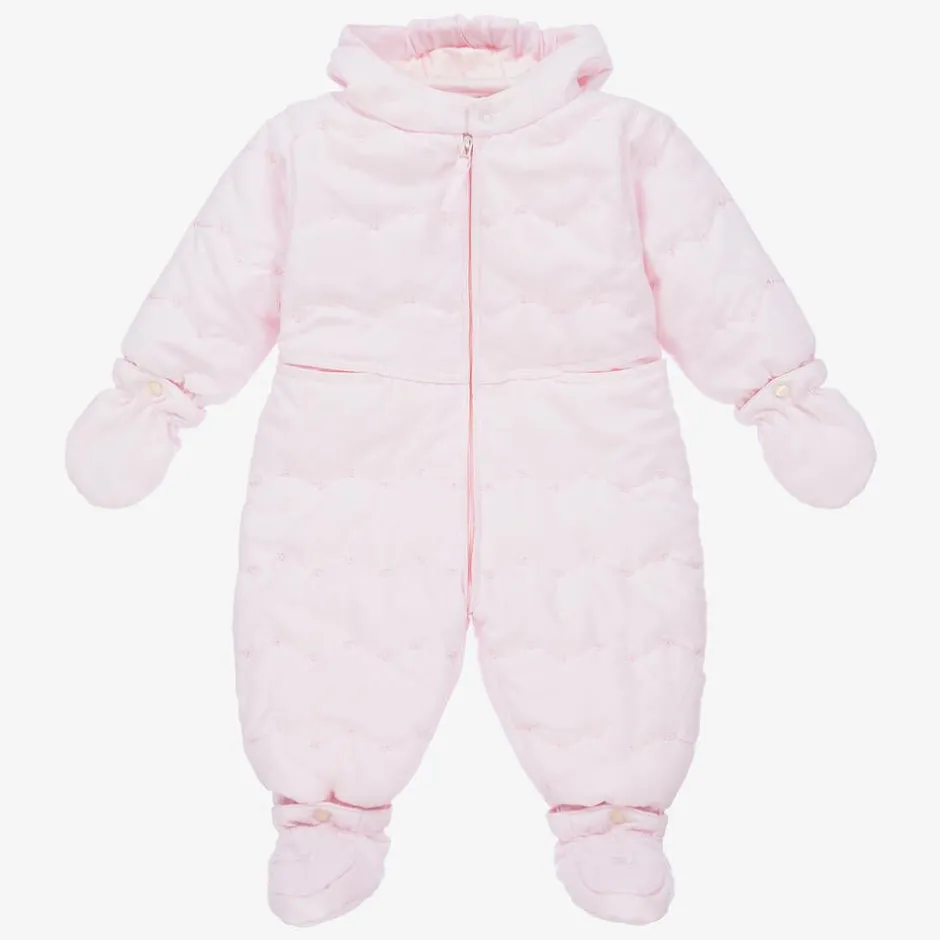 Emile et Rose Baby Girls Pale Pink Snowsuit Discount