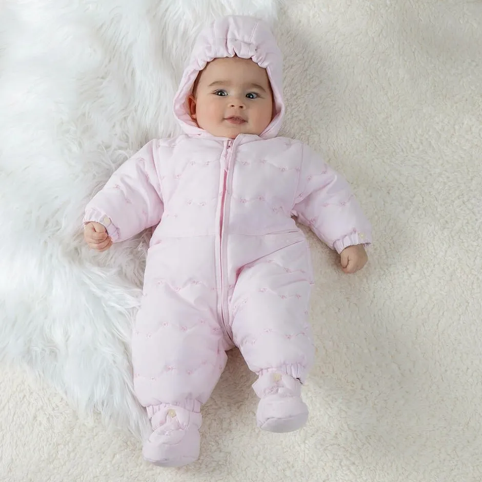 Emile et Rose Baby Girls Pale Pink Snowsuit Discount