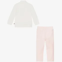 AIGNER Baby Girls Pink & Ivory Cotton Tracksuit Online