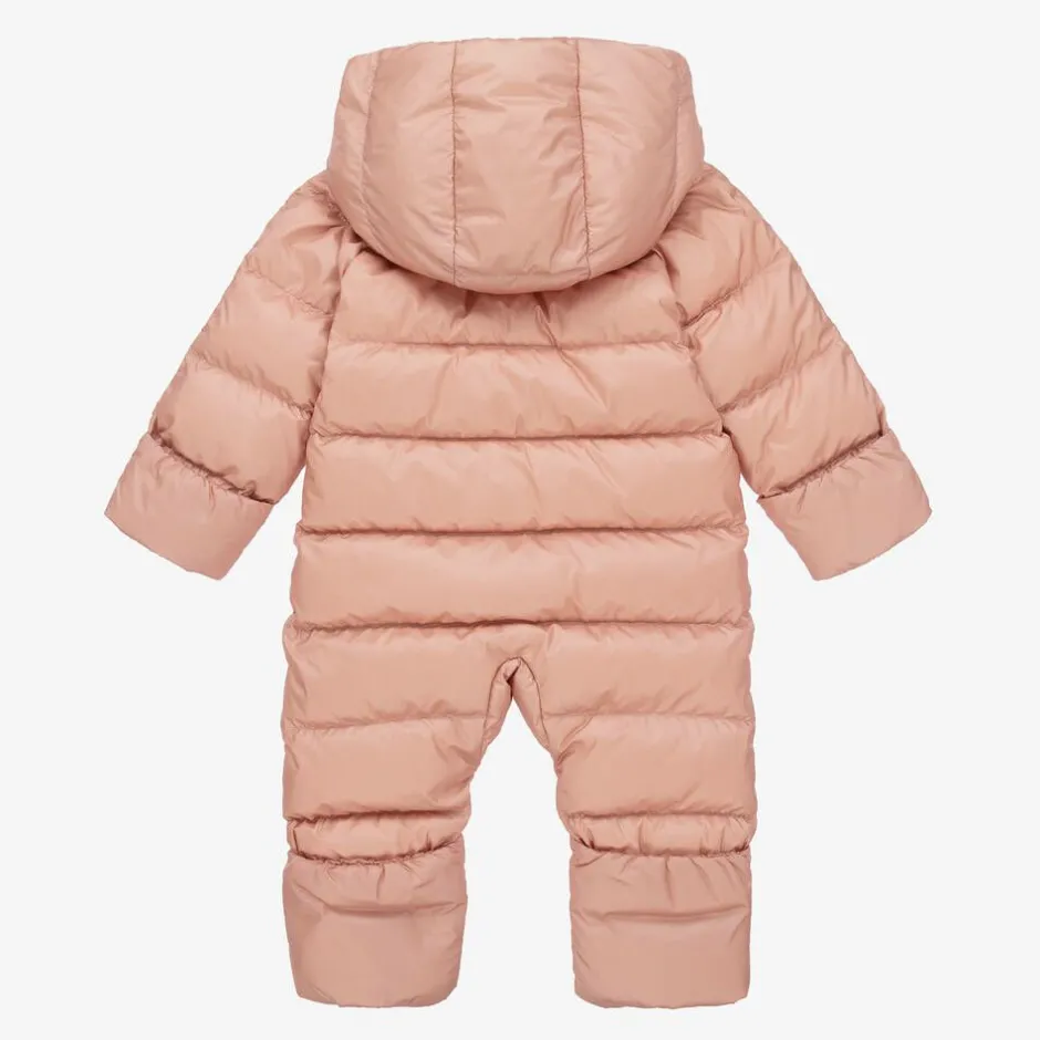 Burberry Baby Girls Pink & Vintage Check Snowsuit Best