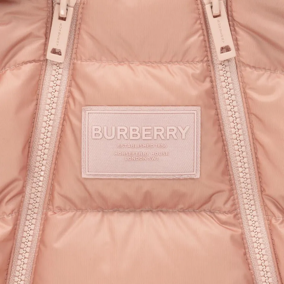 Burberry Baby Girls Pink & Vintage Check Snowsuit Best