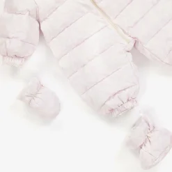 Versace Baby Girls Pink Barocco Down Snowsuit New