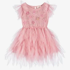 Tutu du Monde Baby Girls Pink Beaded Tulle Dress New