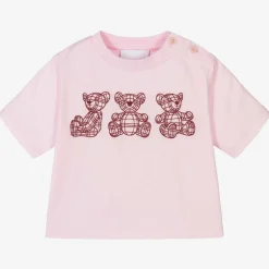 Burberry Baby Girls Pink Bear T-Shirt Hot