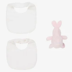 Emile et Rose Baby Girls Pink Bibs & Bunny Gift Set Discount