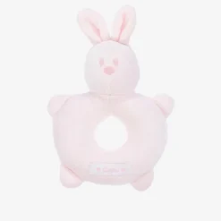 Emile et Rose Baby Girls Pink Bunny Rattle Toy (14cm) Best