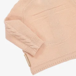 Burberry Baby Girls Pink Cashmere Trouser Set New