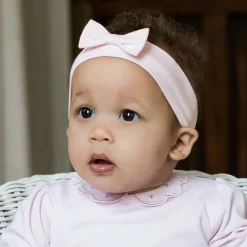 Emile et Rose Baby Girls Pink Cotton Bow Headband Hot
