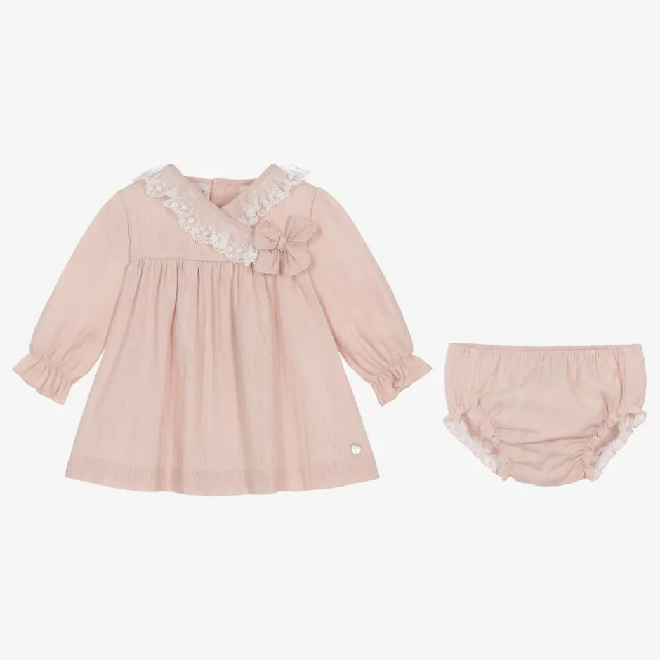 Paz Rodríguez Baby Girls Pink Cotton Dress Sale