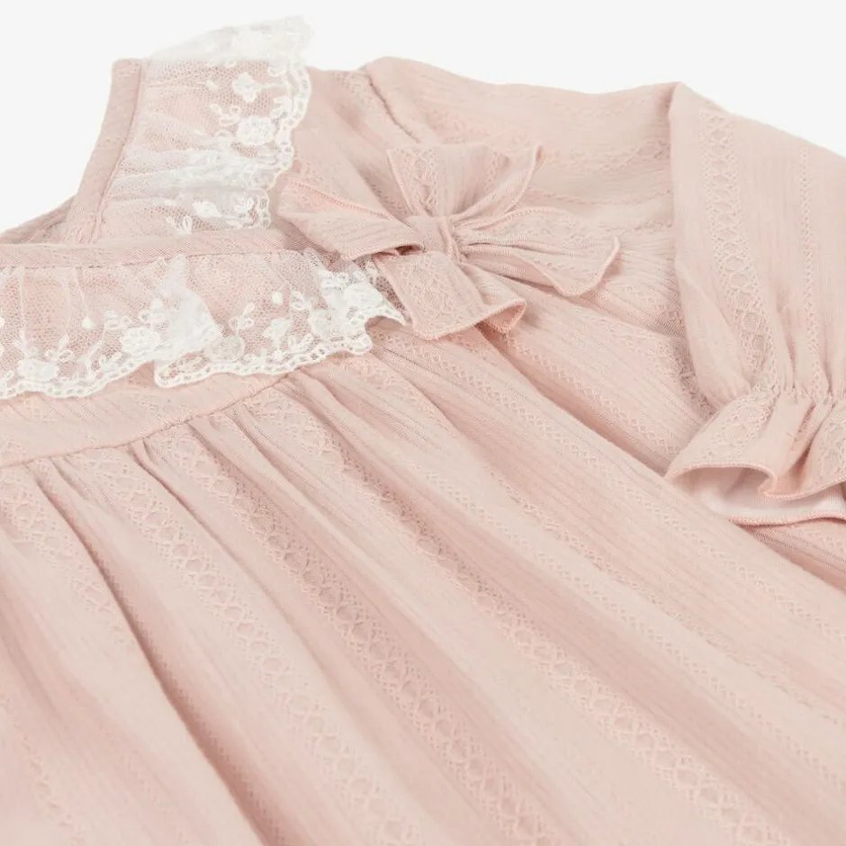 Paz Rodríguez Baby Girls Pink Cotton Dress Sale