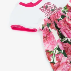 Dolce amp; Gabbana Baby Girls Pink Cotton Floral Dress