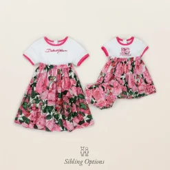 Dolce amp; Gabbana Baby Girls Pink Cotton Floral Dress