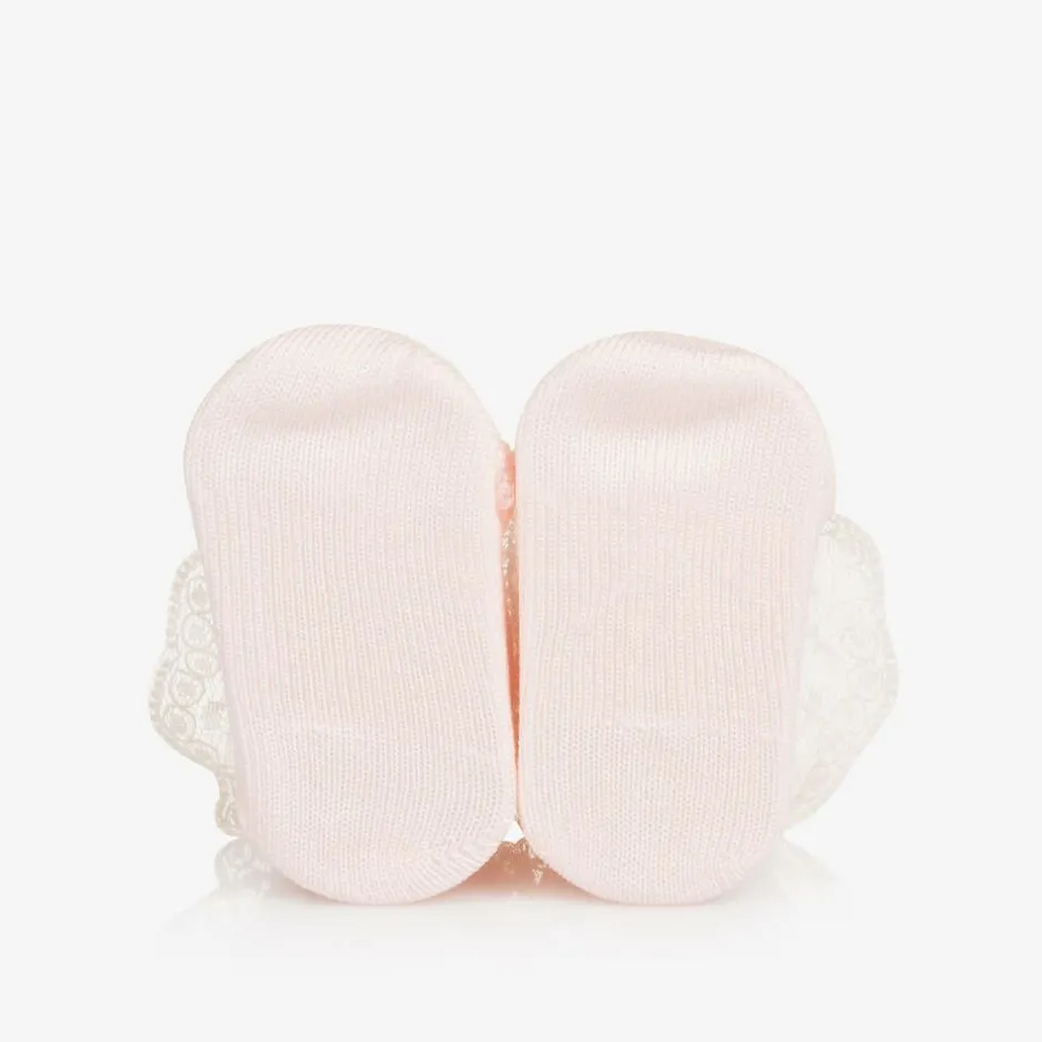 Carlomagno Baby Girls Pink Cotton Frilly Socks New