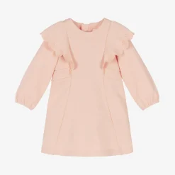Chloé Baby Girls Pink Cotton Frill Dress Online