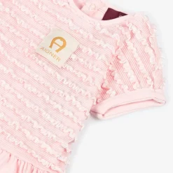 AIGNER Baby Girls Pink Cotton Frilly Dress