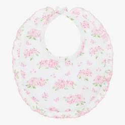 Kissy Kissy Baby Girls Pink Cotton Heavenly Hydrangeas Bib Best