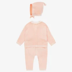 Burberry Baby Girls Pink Cotton Trouser Set Sale