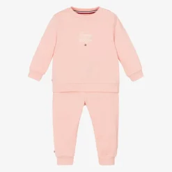Tommy Hilfiger Baby Girls Pink Cotton Tracksuit Best