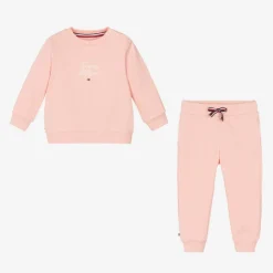Tommy Hilfiger Baby Girls Pink Cotton Tracksuit Best