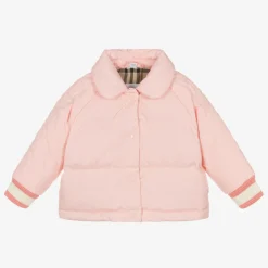 Burberry Baby Girls Pink Down Padded Puffer Jacket Discount